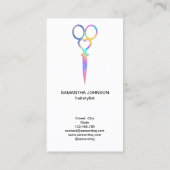 Neon Unicorn Holografisch kapster Visitekaartje (Achterkant)