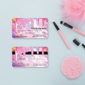 Neon Unicorn Holographic Thick Glitter Drip Credit Visitekaartje