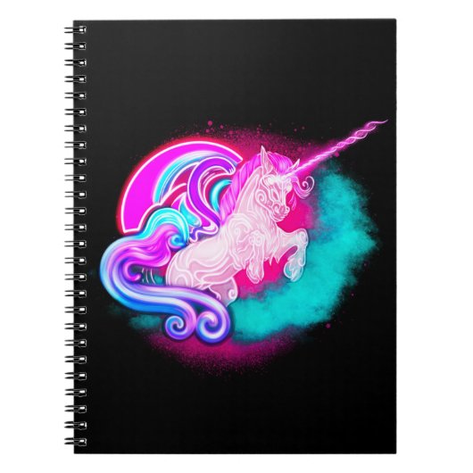 Neon Unicorn Notitieboek (Voorkant)