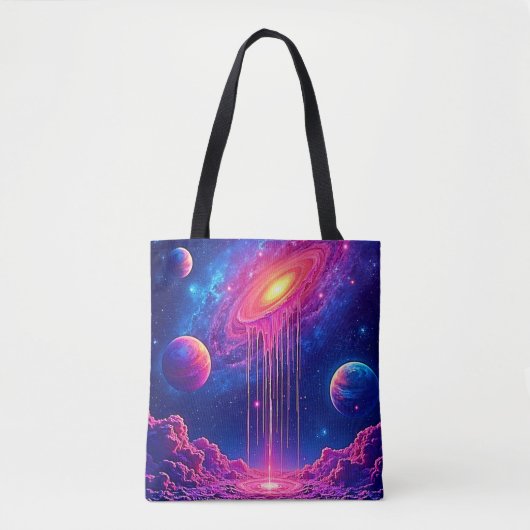 Neon Universe: Dripping Starlight Tote Bag (Voorkant)