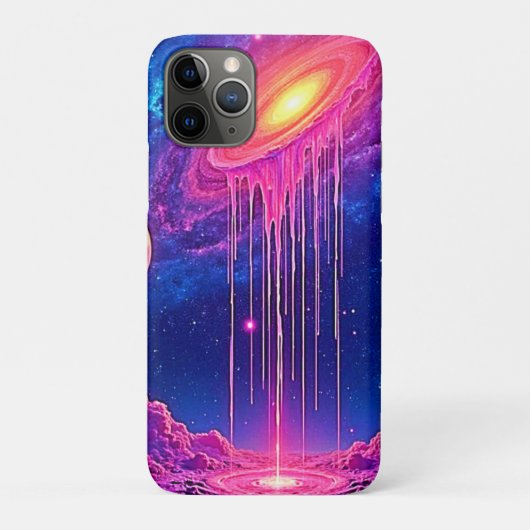 Neon Universum: Druppelende Sterrenlicht Case-Mate iPhone Case (Achterkant)