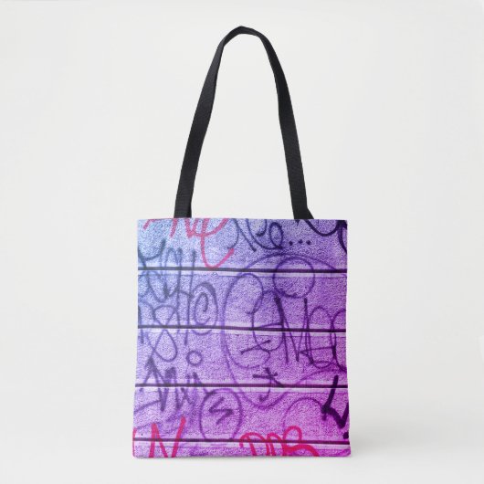 Neon Urban Graffiti Style Canvas tas (Voorkant)