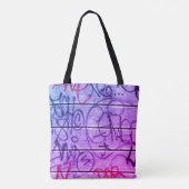 Neon Urban Graffiti Style Canvas tas (Achterkant)