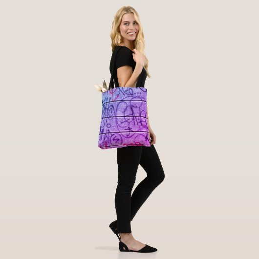 Neon Urban Graffiti Style Canvas tas (Op model)