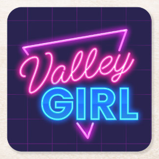 Neon Valley Girl Kartonnen Onderzetters