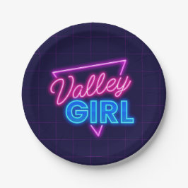 Neon Valley Girl Papieren Bordje
