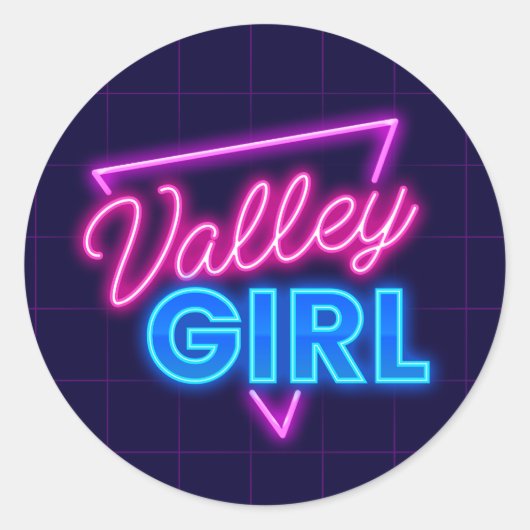 Neon Valley Girl Sticker (Voorkant)