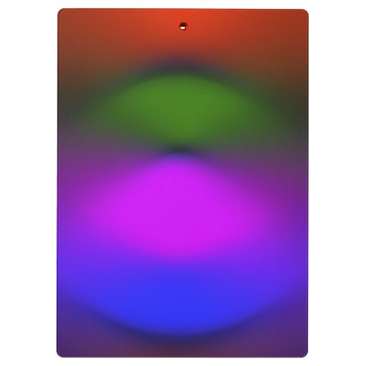 Neon van Blauw, Paarse, Groene & Oranje Klembord (Achterkant)