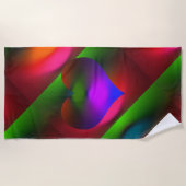 Neon van Rood, Roze, Oranje Groen Strandlaken (Voorkant)