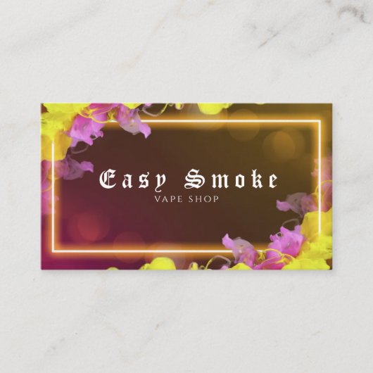 Neon Vape Shop-Visitekaartje Visitekaartje (Voorkant)