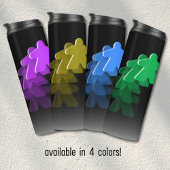 Neon Vaporwave Meeple Blue Board Game Geek Thermosbeker