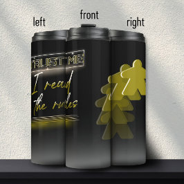 Neon Vaporwave Meeple Yellow Board Game Geek Thermosbeker