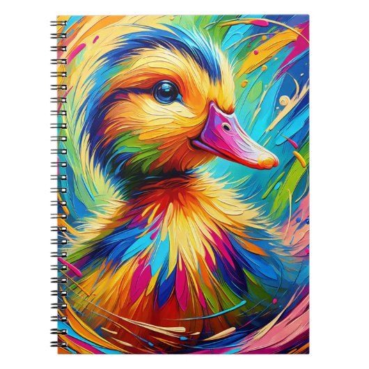 Neon Veer Eendje Notitieboek (Voorkant)