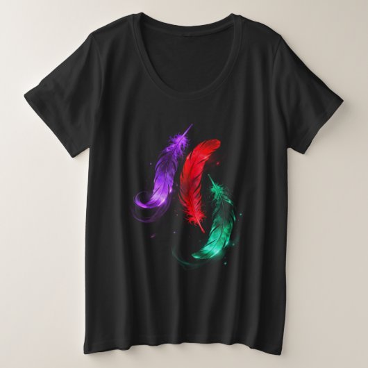 Neon Veer Glow Plus Size T-shirt (Design voorkant)