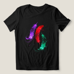 Neon Veer Glow Zwarte T-shirt