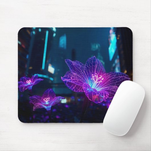 Neon Veins Glowing Mouse Pad | Bioluminescent Muismat (Met muis)