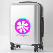 Neon Velg Roze Zwart Auto Sticker (Koffer)