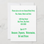 Neon verf spatten, blok partij uitnodiging (Achterkant)