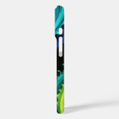 Neon verf spettert op zwart Case-Mate iPhone case (Achterkant / Links)