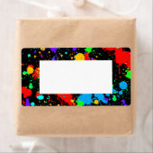 Neon, Verf Splatter, Douane Etiket (Insitu)