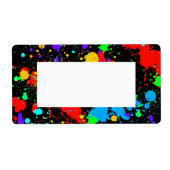 Neon, Verf Splatter, Douane Etiket (Voorkant)