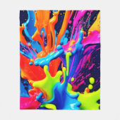 Neon Verf Vloeistof Explosie Fleece Deken (Voorkant)