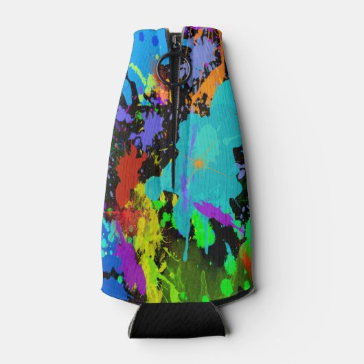 Neon verfspatten  flesjeskoeler (Achterkant)