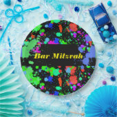 Neon, Verfspleet, Douanepapier Borden 7" Papieren Bordje (Feest)