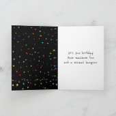 Neon Verjaardag Cocktails op zwart Kaart (Binnen)
