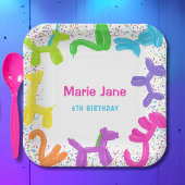 NEON VERJAARDAG DIEREN BALLONNEN PAPIER BORDEN PAPIEREN BORDJE