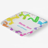 NEON VERJAARDAG DIEREN BALLONNEN PAPIER BORDEN PAPIEREN BORDJE (Gebogen)