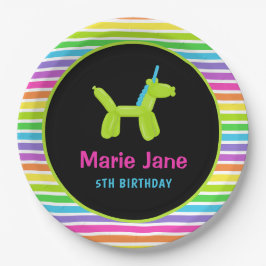 NEON VERJAARDAG DIEREN BALLONNEN PAPIEREN BORDJE