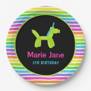 NEON VERJAARDAG DIEREN BALLONNEN PAPIEREN BORDJE