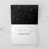 Neon verjaardag met sterren kaart (Binnen)