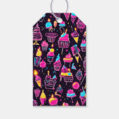 Neon Verjaardag snoep Cadeaulabel (Voorkant)
