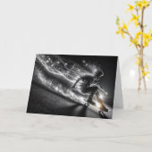 Neon verjaardag tiener jongen skateboarden kaart (Gele Bloem)