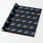 Neon Verjaardagscomputer Downloadbalk Cadeaupapier (Uitgerold)