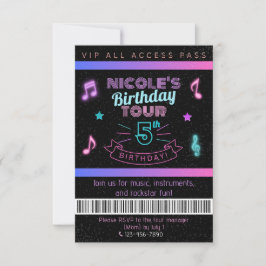 Neon Verjaardagstour Muziek Verjaardagsfeest VIP U