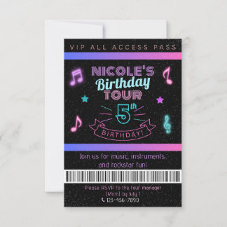 Neon Verjaardagstour Muziek Verjaardagsfeest VIP U