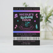 Neon Verjaardagstour Muziek Verjaardagsfeest VIP U (Staand voorkant)