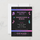 Neon Verjaardagstour Muziek Verjaardagsfeest VIP U (Achterkant)