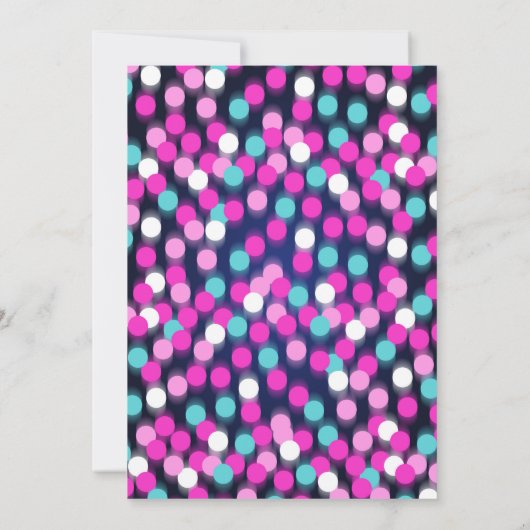 Neon verjaardagsuitnodiging Glow in het donker uit Kaart (Achterkant)