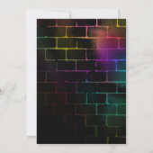 Neon Verjaardagsuitnodiging voor Meisje 15e Verjaa Kaart (Achterkant)