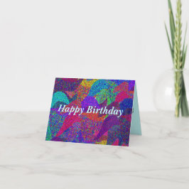Neon verlaat Happy Birthday Kaart