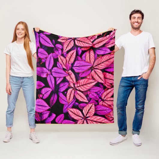 Neon verlaat wonderen fleece deken (In situ)