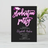 Neon Verpleegkundige Afstudeerfeest Kaart (Staand voorkant)