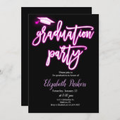 Neon Verpleegkundige Afstudeerfeest Kaart (Voorkant / Achterkant)