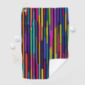 Neon Verticaal Streeppatroon Golfhanddoek (Insitu)