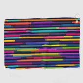 Neon Verticaal Streeppatroon Golfhanddoek (Horizontaal)