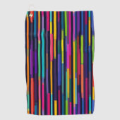 Neon Verticaal Streeppatroon Golfhanddoek (Voorkant)